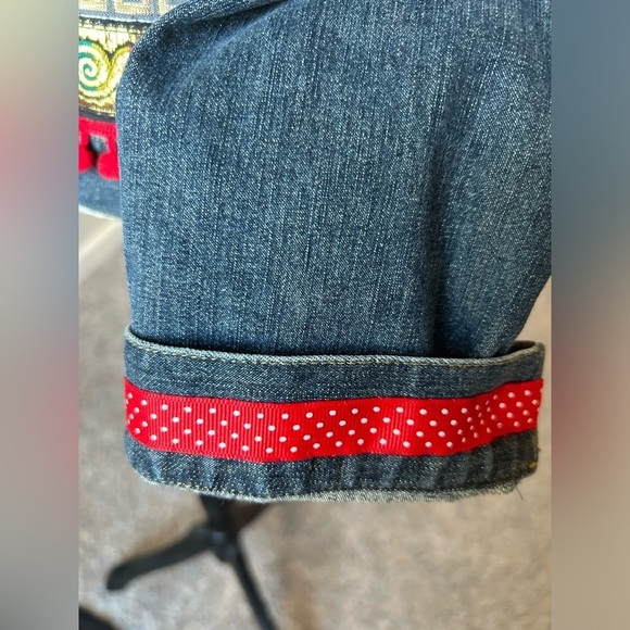 Telluride Clothing mix media wearable Art denim jacket - Picture 8 of 15